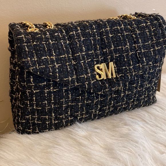 Steve Madden (Bledger)Shoulder Bag - Black & Gold - Picture 3 of 13